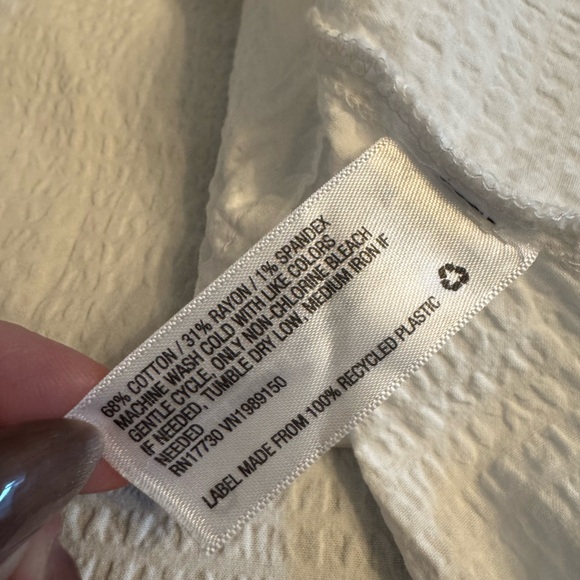 A New Day Women's Puff Short Sleeve Dress - white size small - Picture 10 of 10